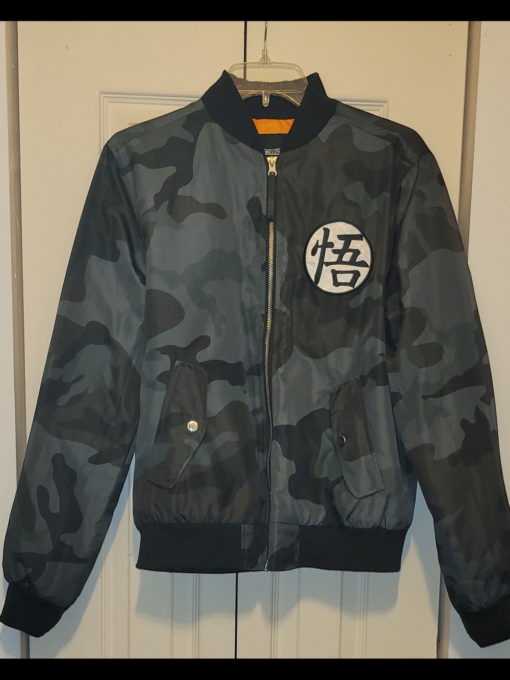 Dragonball Z Camouflage Bomber Jacket - Gray/Black